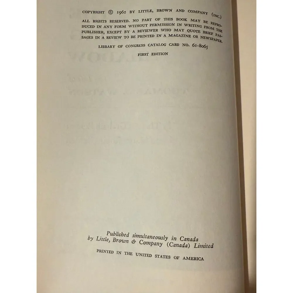 The Lengthening Shadow, Life of Thomas J Watson - 1962 - Hardcover First Edition